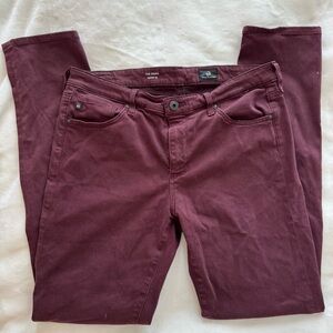 Ag Adriano Goldschmied Burgundy Jeans